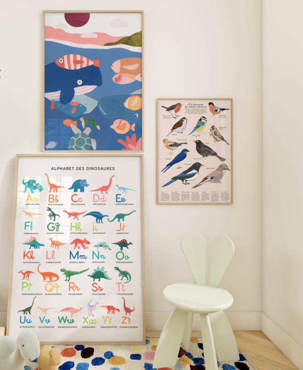 Chambre enfant tendance avec des dinosaures